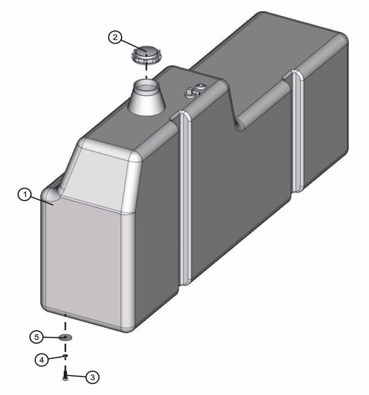 Fuel Tank Assembly Parts for Night-Lite Pro Laydown (0001PRO02 TO 9999PRO11) by Allmand