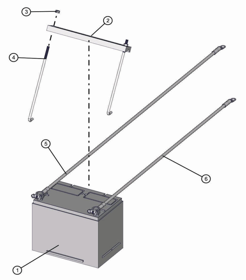Battery Assembly Parts for Night-Lite Pro Laydown (0001PRO02 TO 9999PRO11) by Allmand