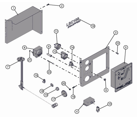 LSC 100 Panel (Option) Assembly Parts for Night-Lite Pro Laydown (0001PRO02 TO 9999PRO11) by Allmand