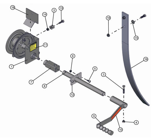 Manual Winch Assembly Parts for Night-Lite Pro Laydown (0001PRO02 TO 9999PRO11) by Allmand