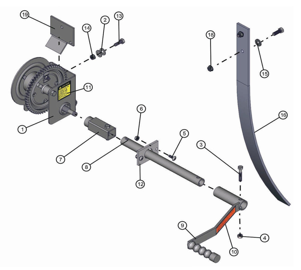 Manual Winch Assembly Parts for Night-Lite Pro Laydown (0001PRO02 TO 9999PRO11) by Allmand