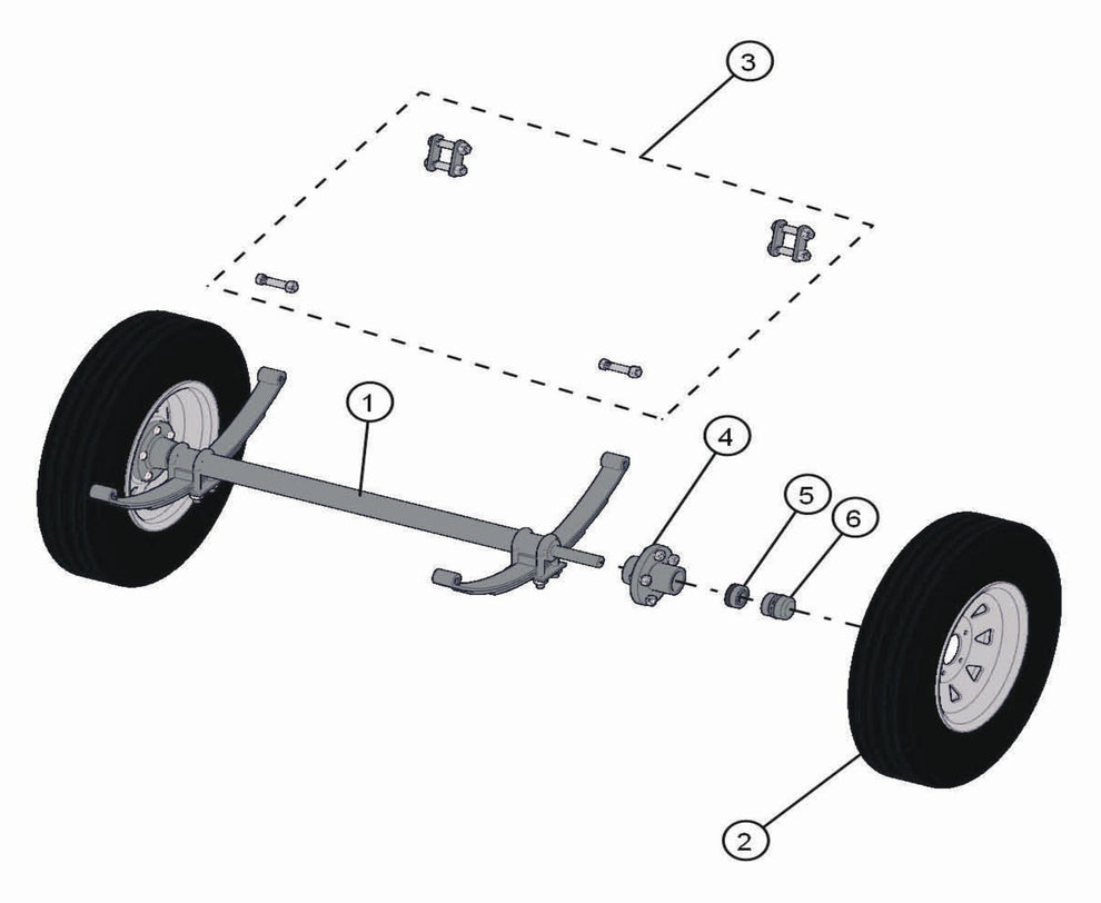 Axle Assembly Parts for Night-Lite Pro Laydown (0001PRO02 TO 9999PRO11) by Allmand