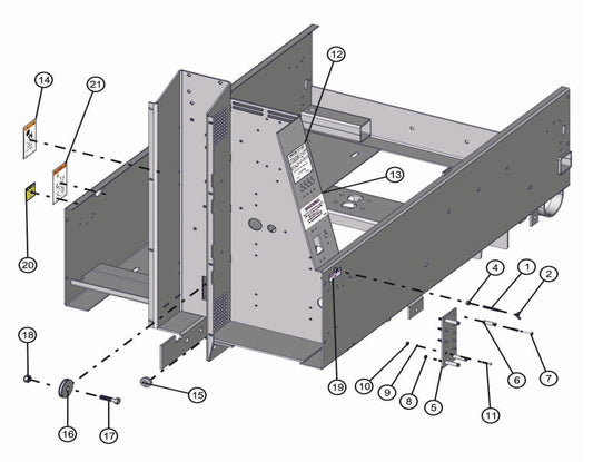 60Hz Frame Assembly Parts for Night-Lite Pro Laydown (0001PRO02 TO 9999PRO11) by Allmand
