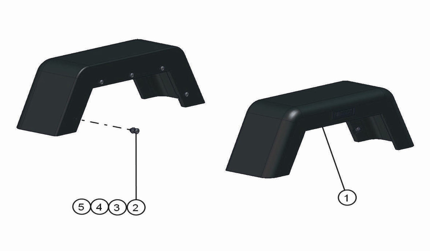 Fenders Assembly Parts for Night-Lite Pro Laydown (0001PRO02 TO 9999PRO11) by Allmand