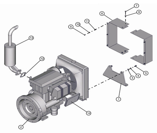 Kohler Engine Assembly Parts for Night-Lite Pro Laydown (0001PRO02 TO 9999PRO11) by Allmand