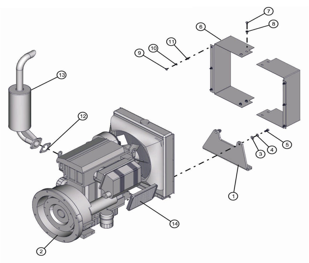 Kohler Engine Assembly Parts for Night-Lite Pro Laydown (0001PRO02 TO 9999PRO11) by Allmand