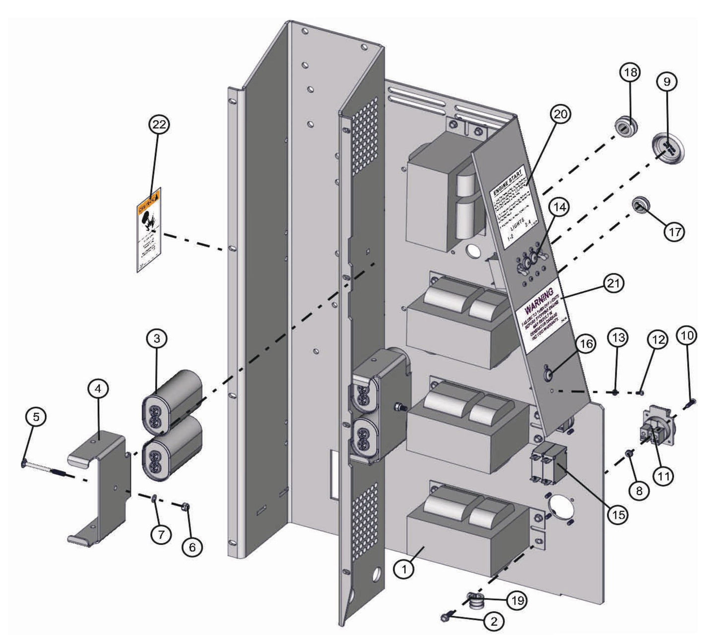 50HZ 1000W Ballast Panel Assembly Parts for LD-Series 50 & 60Hz Night Light Pro II by Allmand
