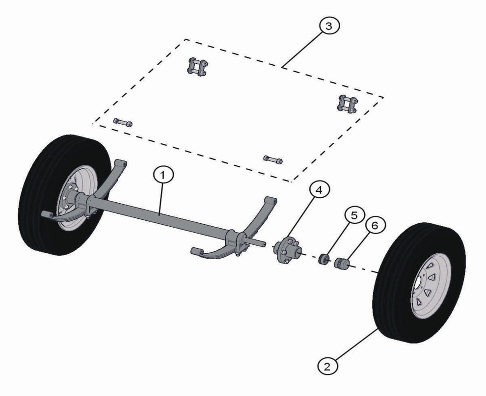 Axle Assembly Parts for LD-Series 50 & 60Hz Night Light Pro II by Allmand