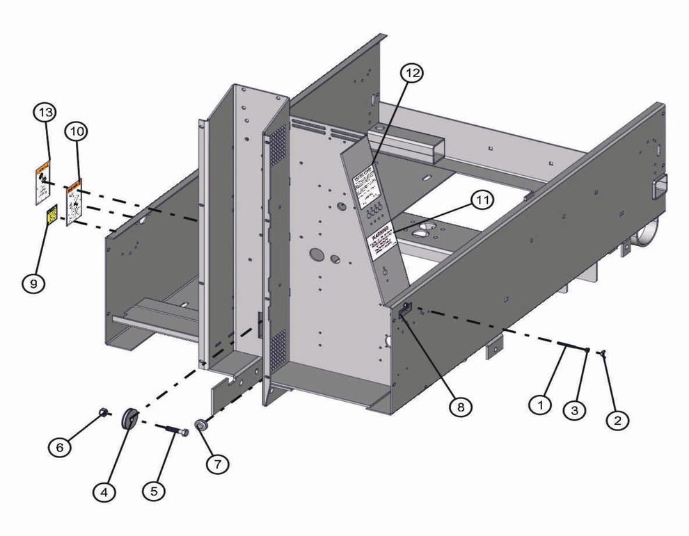 50Hz Frame Assembly Parts for LD-Series 50 & 60Hz Night Light Pro II by Allmand