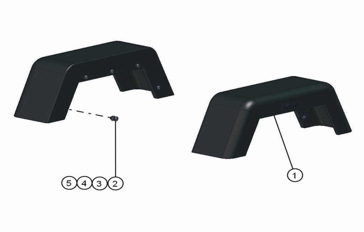 Fenders Assembly Parts for LD-Series 50 & 60Hz Night Light Pro II by Allmand