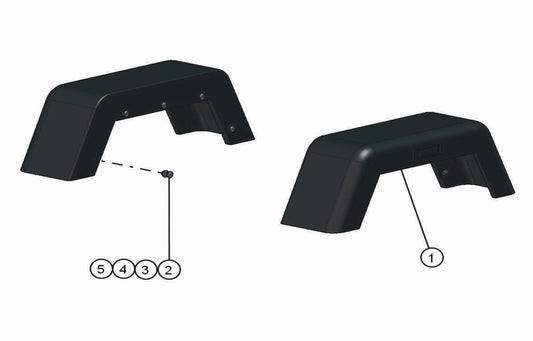 Fenders Assembly Parts for LD-Series 50 & 60Hz Night Light Pro II by Allmand