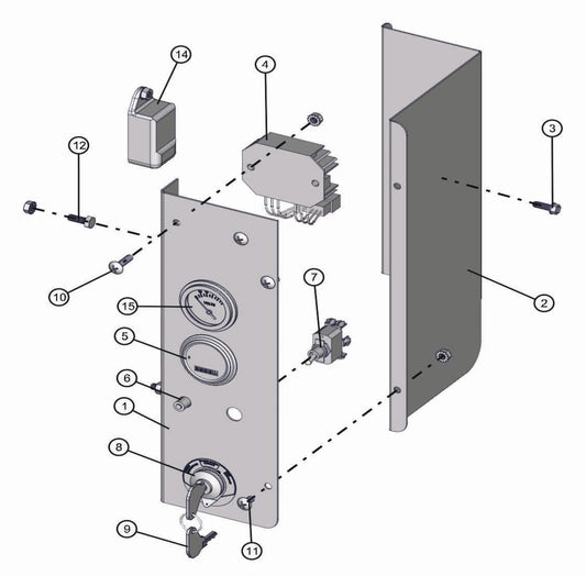 Cat Control Panel Electric Winch Assembly Parts for LD-Series 50 & 60Hz Night Light Pro II by Allmand