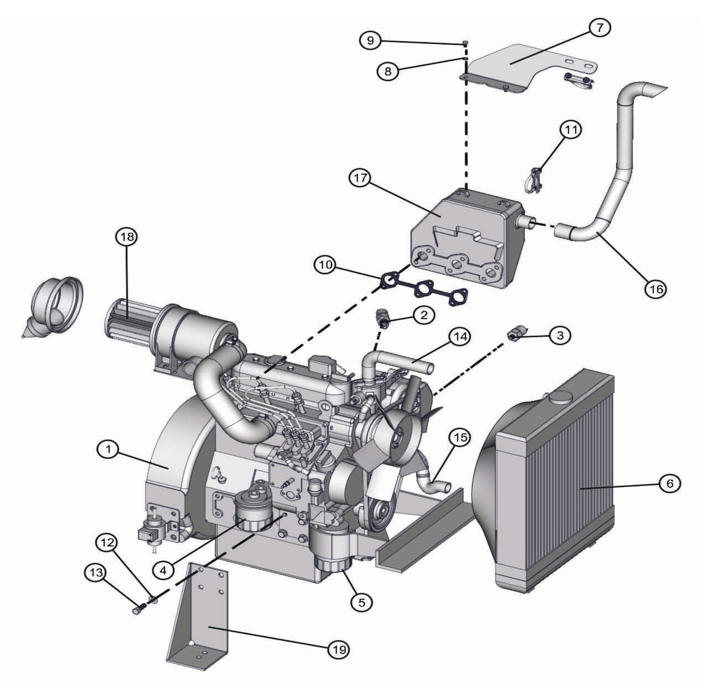 Kubota Engine Assembly Parts for LD-Series 50 & 60Hz Night Light Pro II by Allmand