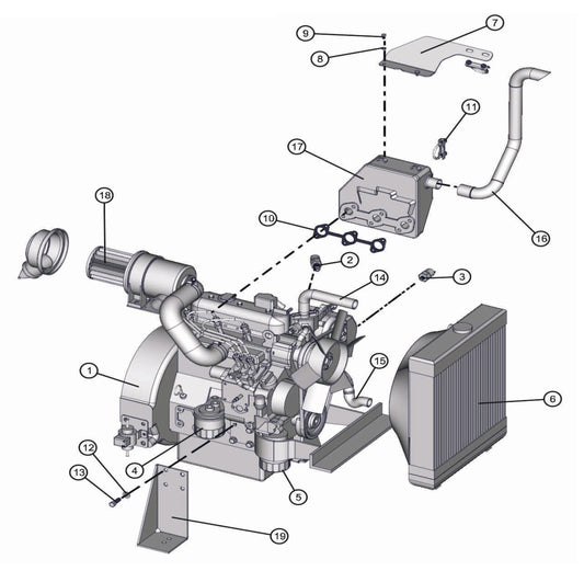 Kubota Engine Assembly Parts for LD-Series 50 & 60Hz Night Light Pro II by Allmand