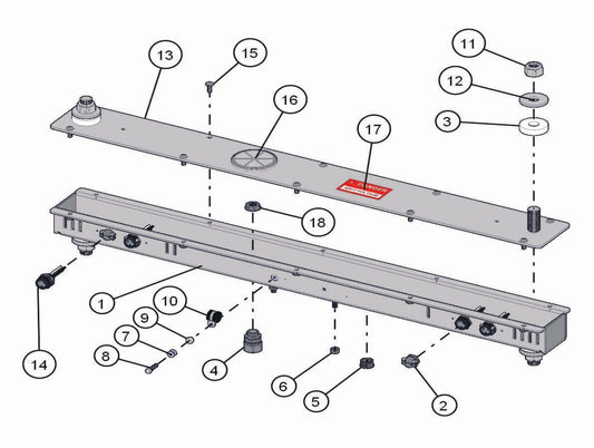 Light Bar Manual Winch Tower Assembly Parts for LD-Series 50 & 60Hz Night Light Pro II by Allmand