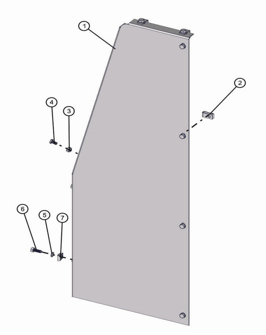 Right Front Panel Assembly Parts for LD-Series 50 & 60Hz Night Light Pro II by Allmand