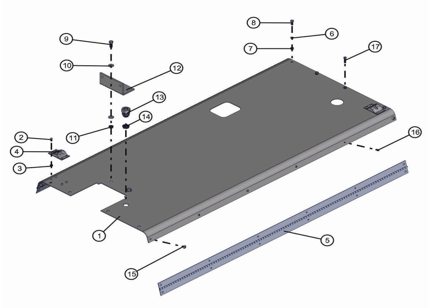 Roof Panel Assembly Parts for LD-Series 50 & 60Hz Night Light Pro II by Allmand