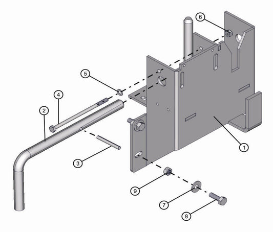 Rear Tower Support Assembly Parts for LD-Series 50 & 60Hz Night Light Pro II by Allmand