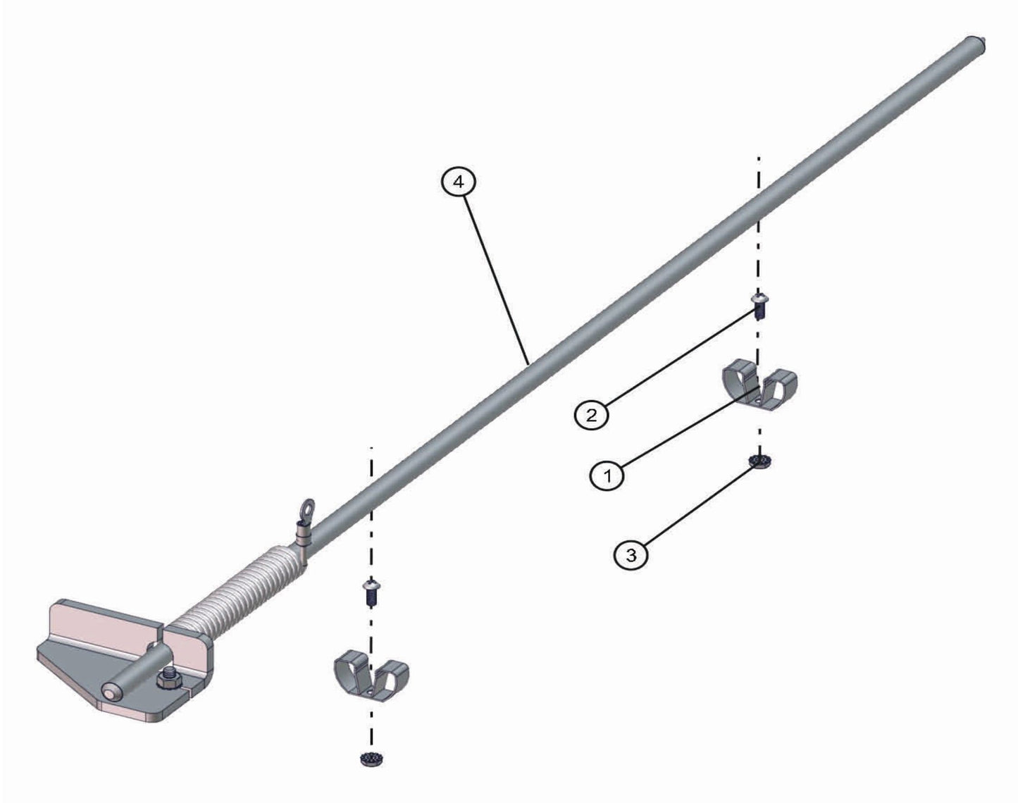 Ground Rod Assembly Parts for LD-Series 50 & 60Hz Night Light Pro II by Allmand