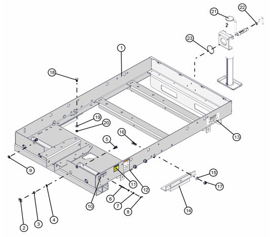 CE Spec Frame Assembly Parts for V-Series 50 & 60Hz Night Light Pro II (0001PRO2V11 TO 0380PRO2V14) by Allmand
