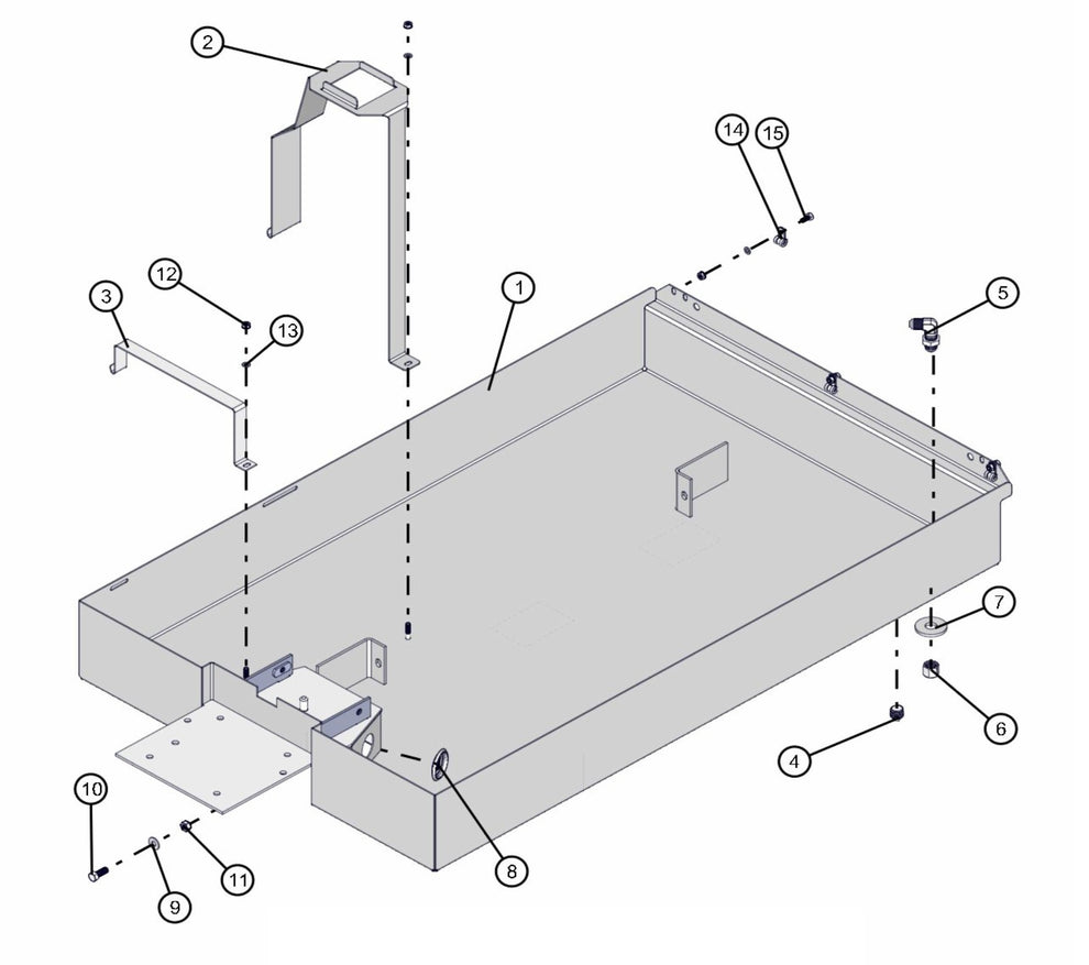 Containment Tray Assembly Parts for V-Series 50 & 60Hz Night Light Pro II (0001PRO2V11 TO 0380PRO2V14) by Allmand