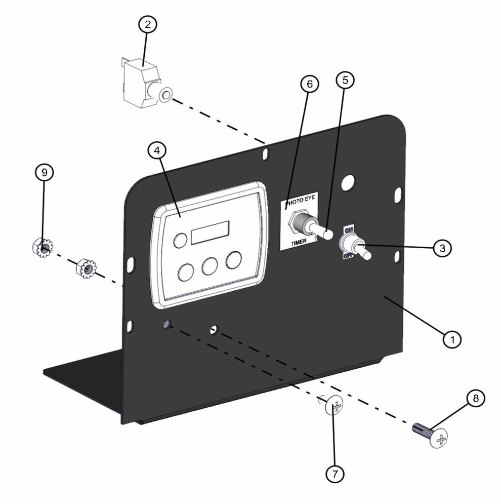 Kubota Deep Sea Control Panel (Old Style) Assembly Parts for V-Series 50 & 60Hz Night Light Pro II (0001PRO2V11 TO 0380PRO2V14) by Allmand