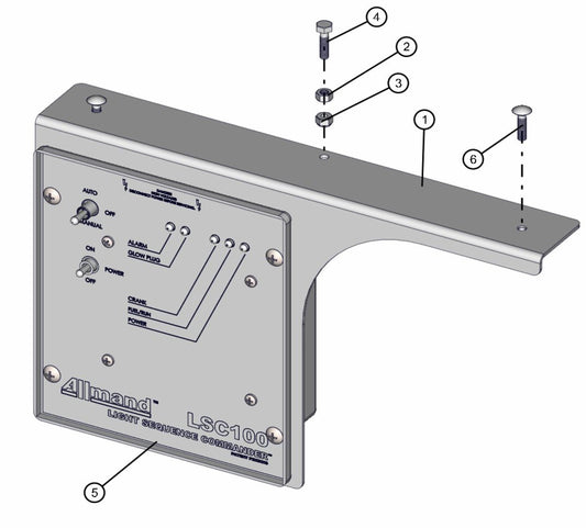 LSC Control Bracket Assembly Parts for V-Series 50 & 60Hz Night Light Pro II (0001PRO2V11 TO 0380PRO2V14) by Allmand