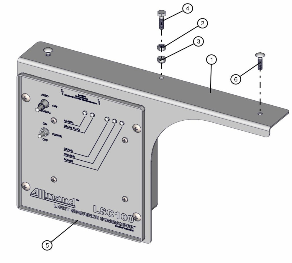 LSC Control Bracket Assembly Parts for V-Series 50 & 60Hz Night Light Pro II (0001PRO2V11 TO 0380PRO2V14) by Allmand