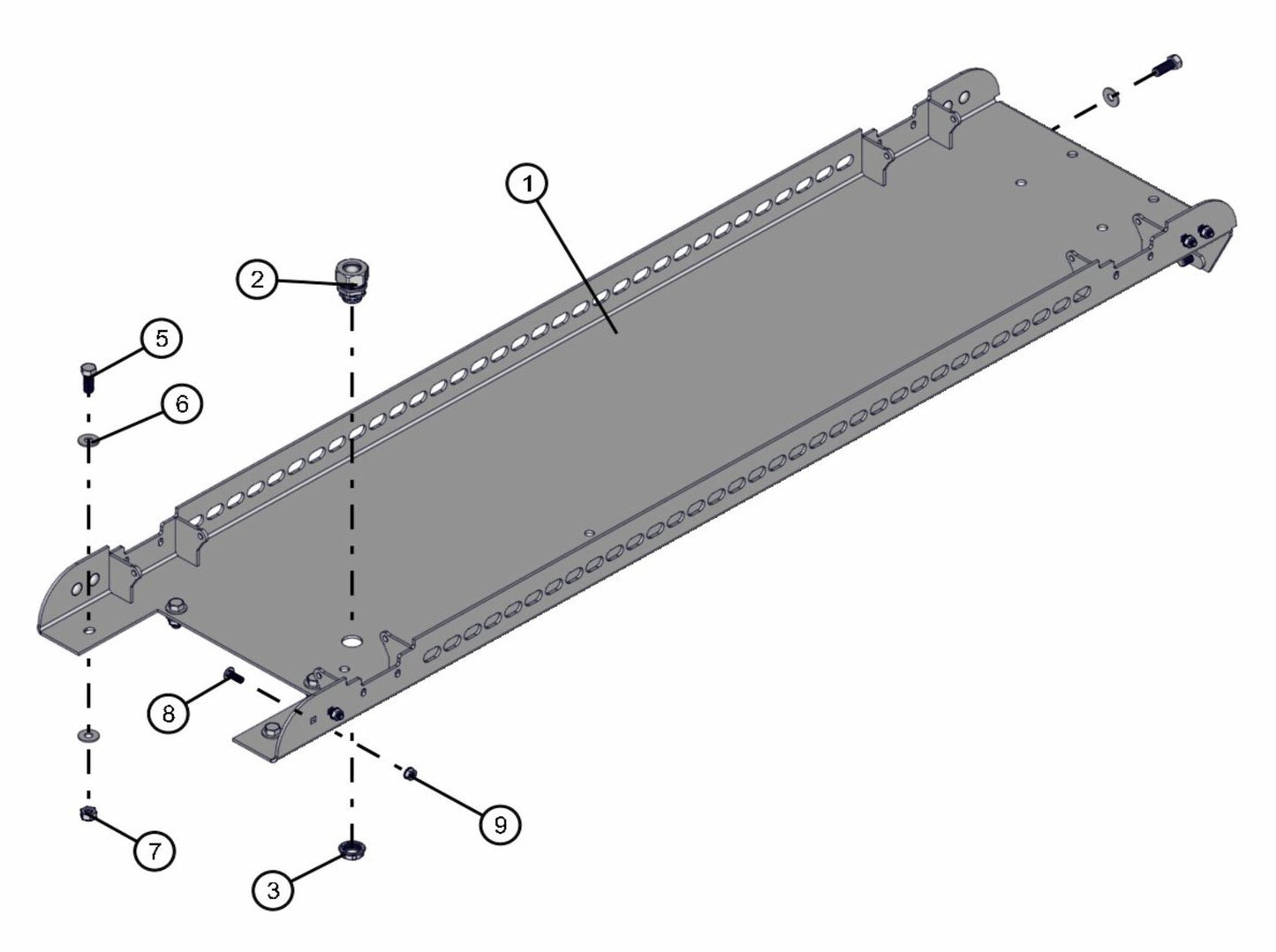 Laydown Tower Stringer Assembly Parts for V-Series 50 & 60Hz Night Light Pro II (0001PRO2V11 TO 0380PRO2V14) by Allmand