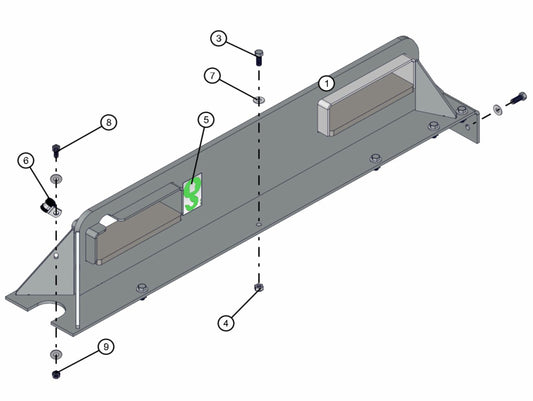 Lift Bar Assembly Parts for V-Series 50 & 60Hz Night Light Pro II (0001PRO2V11 TO 0380PRO2V14) by Allmand