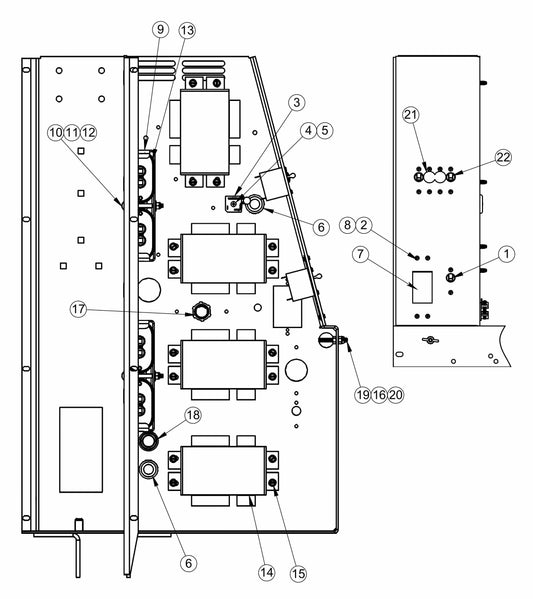 Ballast Panel Assembly Parts for V-Series Night-Light Pro CE (0001PROV08CE TO 9999PROV11CE) by Allmand