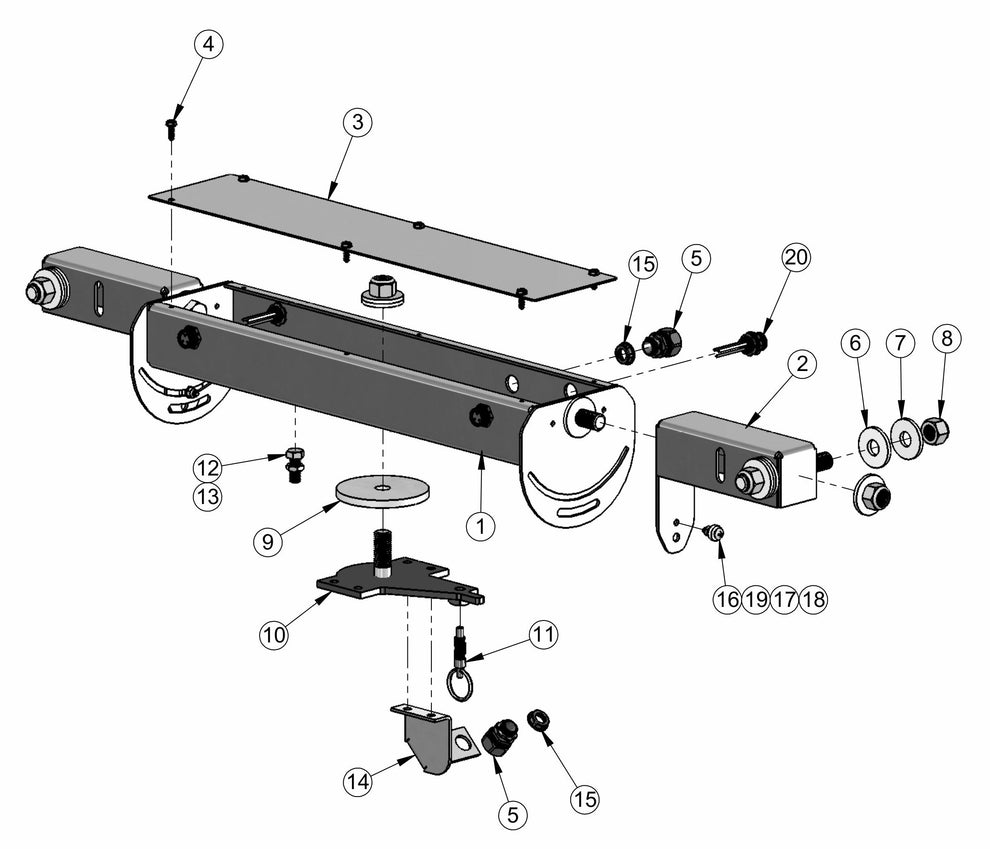 Light Bar Assembly Parts for V-Series Night-Light Pro CE (0001PROV08CE TO 9999PROV11CE) by Allmand