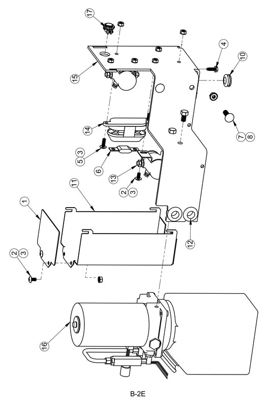 Hydraulic Pump Assembly Parts for V-Series Night-Light Pro CE (0001PROV08CE TO 9999PROV11CE) by Allmand