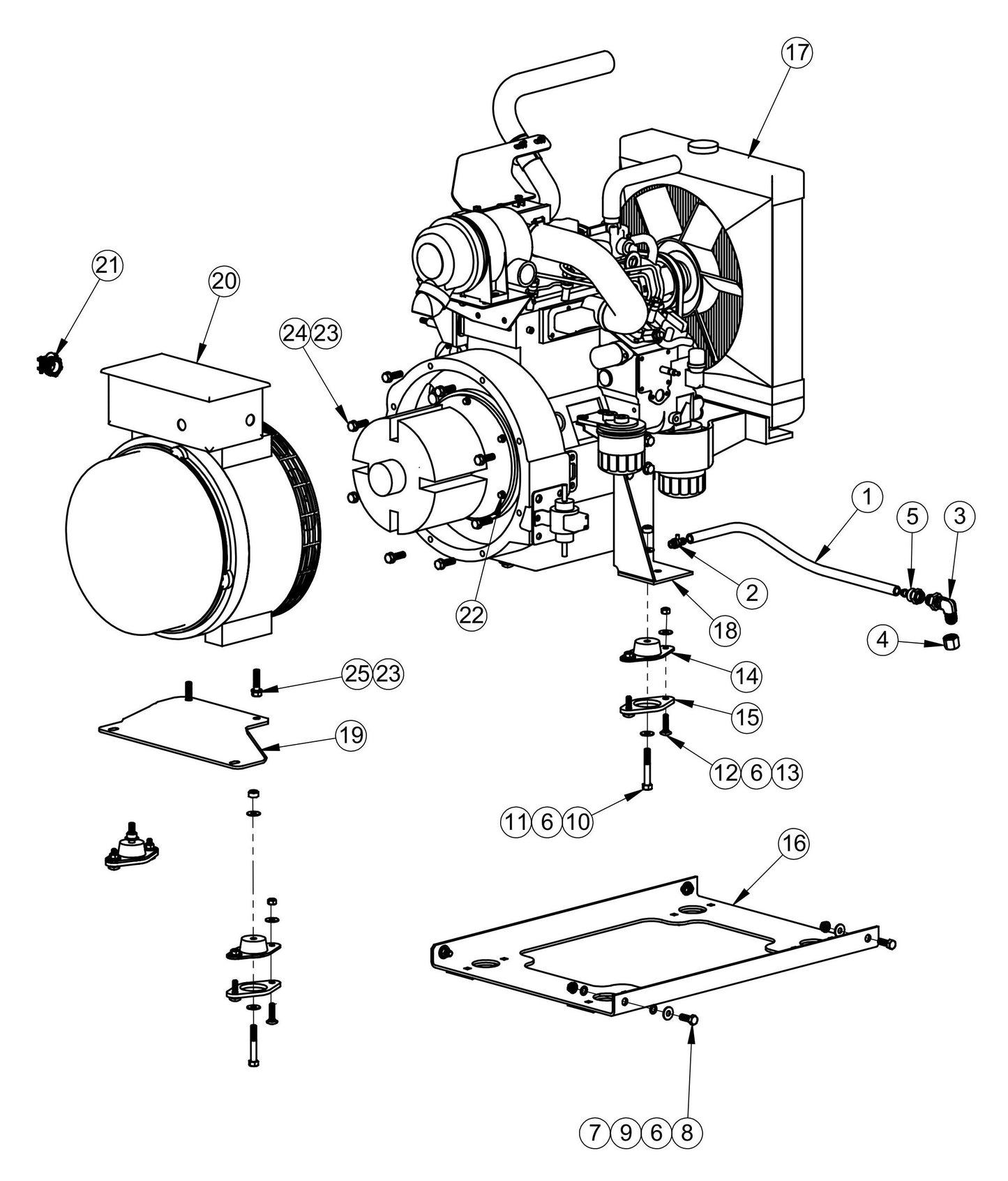 Kubota Assembly Parts for V-Series Night-Light Pro CE (0001PROV08CE TO 9999PROV11CE) by Allmand