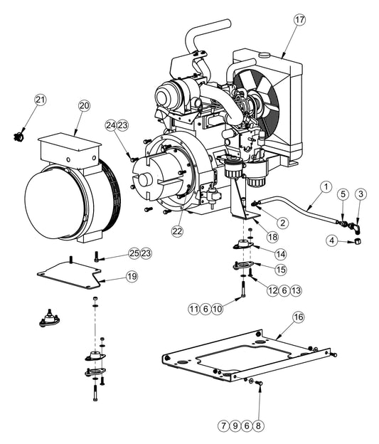 Kubota Assembly Parts for V-Series Night-Light Pro CE (0001PROV08CE TO 9999PROV11CE) by Allmand