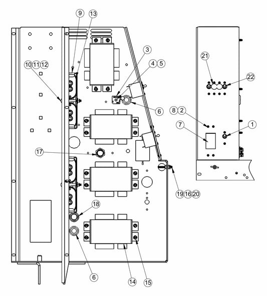 Ballast Panel Assembly Parts for V-Series Night-Light Pro Domestic (0001PROV10 TO 9999PROV11) by Allmand