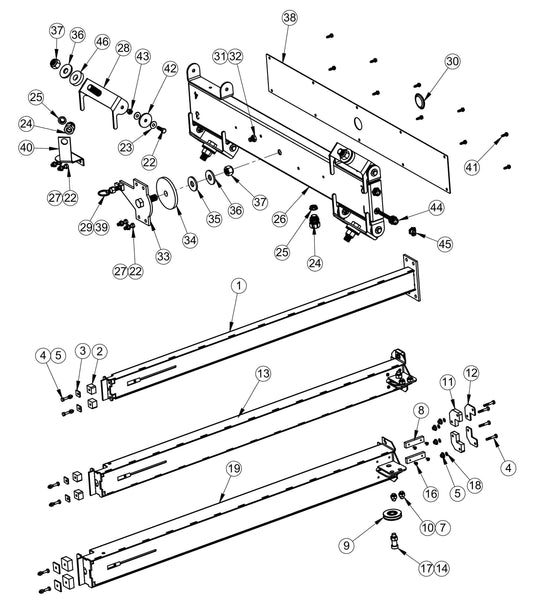 Upper Sections Assembly Parts for V-Series Night-Light Pro Domestic (0001PROV10 TO 9999PROV11) by Allmand