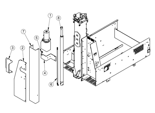 Hydraulic Tower Assembly Parts for V-Series Night-Light Pro Domestic (0001PROV10 TO 9999PROV11) by Allmand
