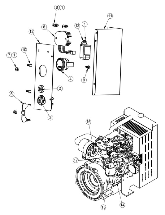 CAT Controls Assembly Parts for V-Series Night-Light Pro Domestic (0001PROV10 TO 9999PROV11) by Allmand
