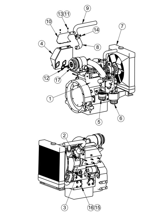 Kubota Engine Assembly Parts for V-Series Night-Light Pro Domestic (0001PROV10 TO 9999PROV11) by Allmand