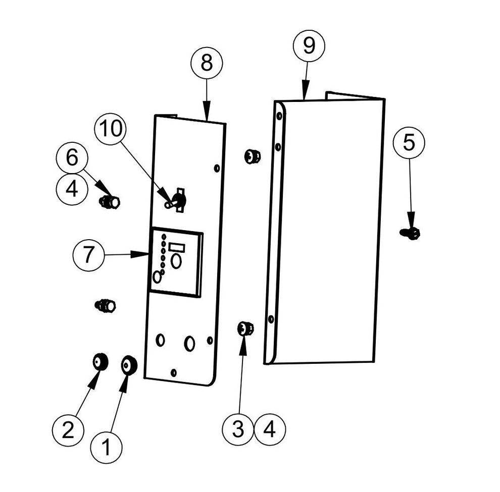 Kubota Deep Sea Control Panel Assembly Parts for V-Series Night-Light Pro Domestic (0001PROV10 TO 9999PROV11) by Allmand