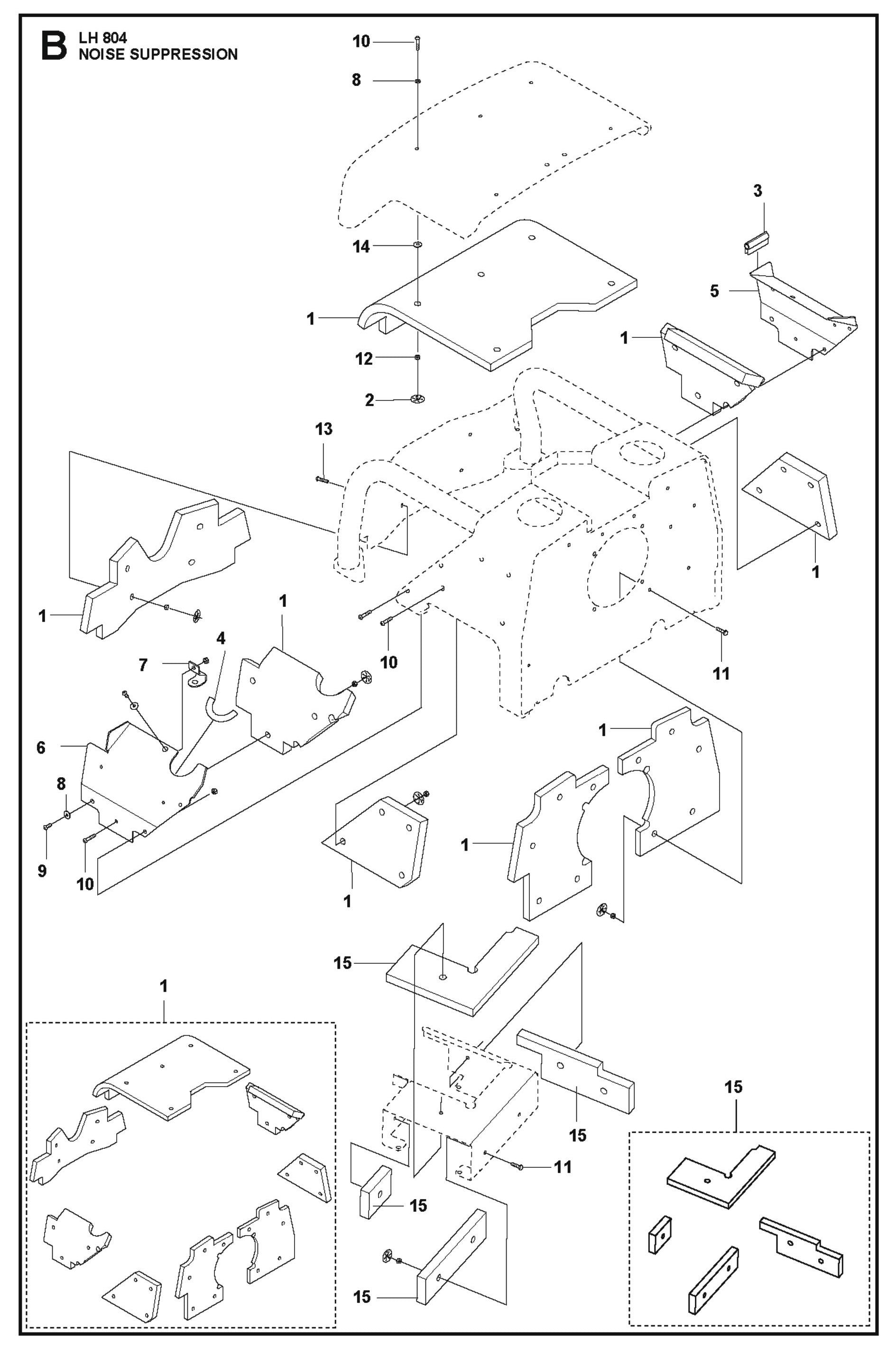 Noise Suppression Parts For LH 804 By Husqvarna