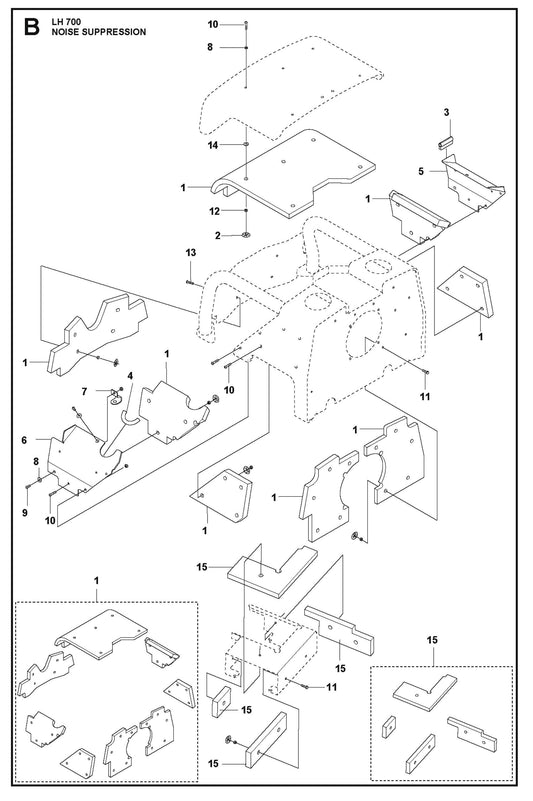 Noise Suppression  Parts For LH 700 By Husqvarna