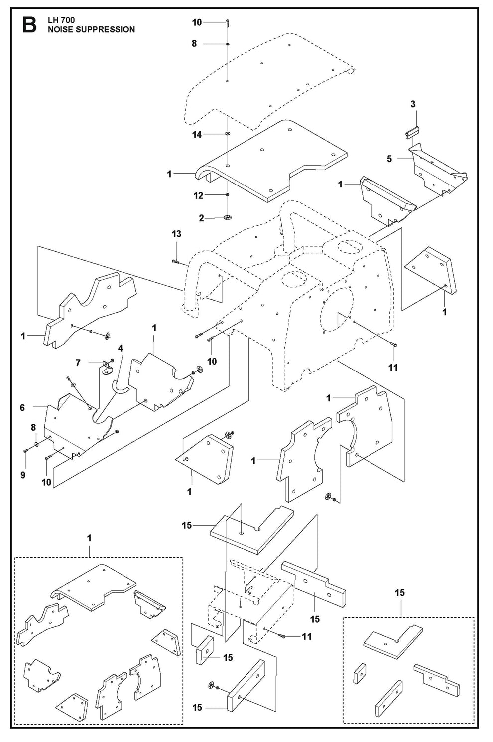 Noise Suppression  Parts For LH 700 By Husqvarna