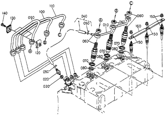 Nozzle Holder and Glow Plug Assembly Parts for KD1800-KD6 Light Towers by Multiquip