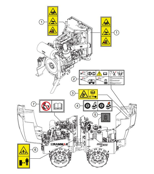 Name Plates And Decals 3 Assembly Parts-RX 1575, RX 157533 YANMAR 3TNV80F DIESEL ENGINE