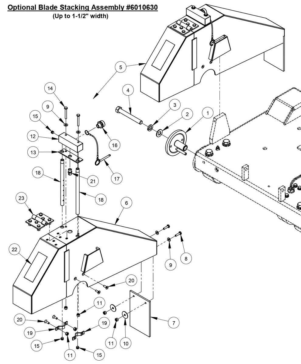 CC3500J Blade Stacking Assembly (Up to 1-1/2" Width)