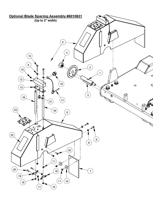 CC3538 JK Blade Spacing Assembly (Up to 2&quot; width)