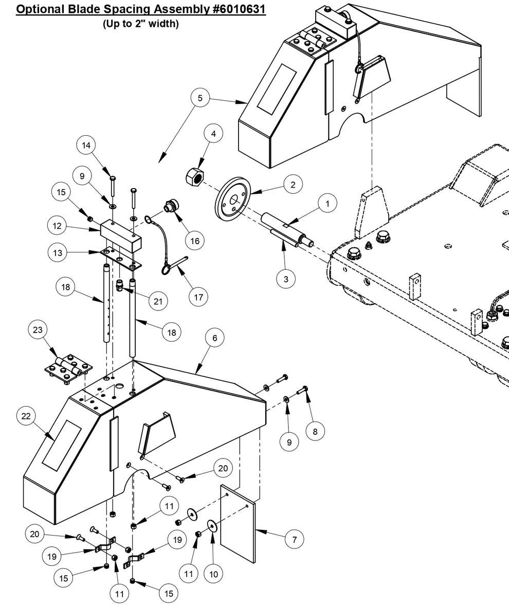 CC3500J Blade Spacing Assembly (Up to 2" width)