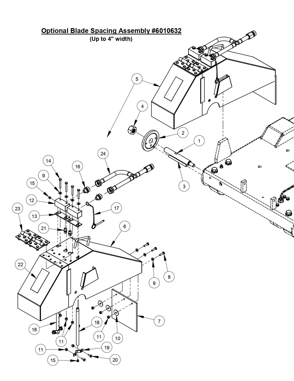 CC3538 JK Blade Spacing Assembly (Up to 4" width)